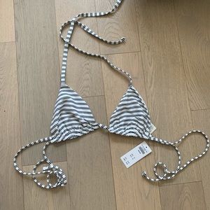 Hollister striped triangle bikini top